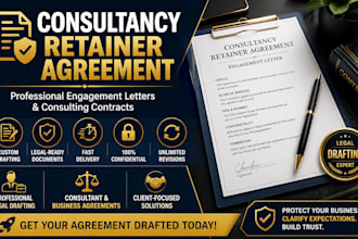 draft a consultancy retainer agreement and engagement letter