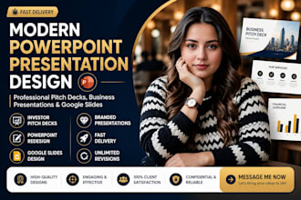 deliver branded and modern powerpoint presentation