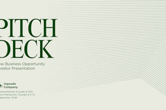 design a high end fashion pitch deck for investors and retail buyers