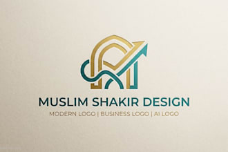 do professional modern logo design with ai technology