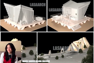do conceptual architectural maquette 3d rendering
