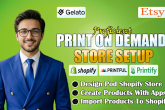 build shopify print on demand clothing store with printify printful gelato pod
