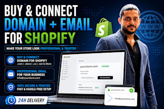 set up and connect your custom domain and professional email for shopify