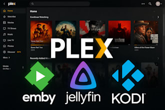 install plex, jellyfin, emby, kodi and complete self hosted media servers