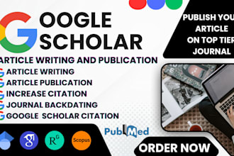 write research article, publication in scopus and google scholar journal