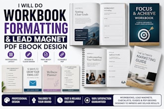 do workbook formatting and lead magnet PDF ebook design