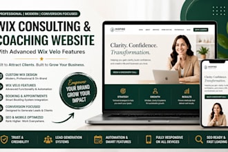 build a professional wix consulting and coaching website with wix velo features