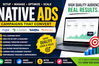 set up and manage profitable native ads campaigns on mgid revcontent