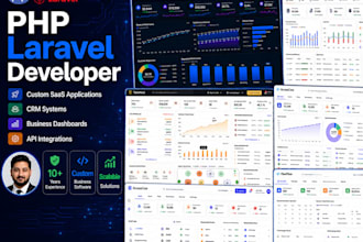 build custom saas CRM and web applications using PHP laravel