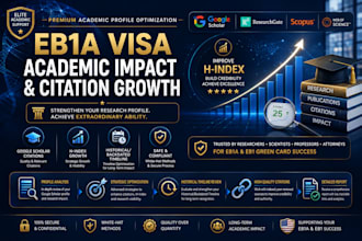 increase and boost google scholar backdate citations and h index for eb1a visa