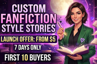 write custom romantic fanfiction style stories and scenes