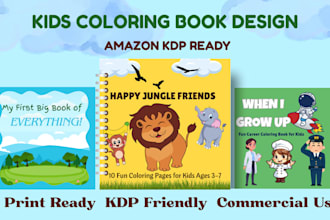 create unique kids coloring book pages for amazon KDP