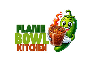 create creative and good looking fast food logo design