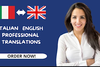 translate english to italian and italian to english professionally