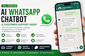 create an ai whatsapp chatbot and customer support agent