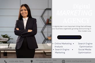 design a professional real estate flyer or business flyer