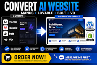 migrate manus lovable zyro bolt or v0 ai website to wordpress shopify transfer