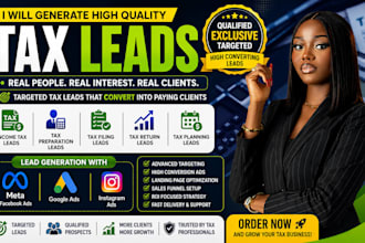generate income tax leads, tax preparation leads, tax filing leads with ads