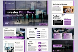design saas investor pitch deck, fundraising and startup presentations