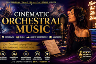 compose orchestral music for video games, films, ambient soundtrack, anime music