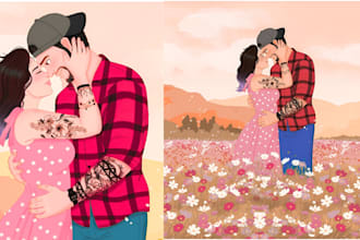 do romance book cover, art illustration, romance character design, ebook cover