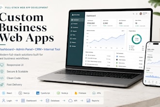 build a custom business web app dashboard or admin panel