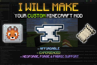 create custom forge, neoforge or fabric mods for minecraft