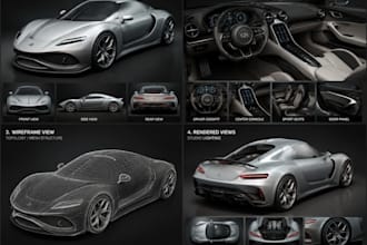 design custom 3d vehicle models and automotive parts for manufacturing