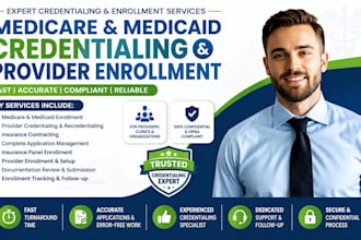 handle medicare and medicaid credentialing and provider enrollment
