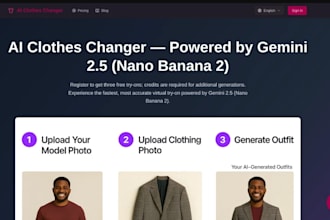 develop ai saas clothing website ai fashion website ai clothing store, ai model