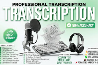 provide accurate and manual audio video transcription services