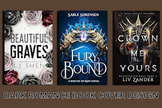 design dark romance book cover dark fantasy romance ebook cover kdp cover