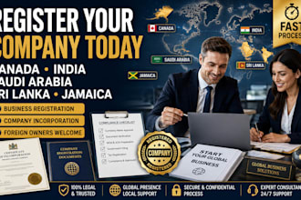 do company registration in canada, sri lanka, saudi arabia, jamaica, india