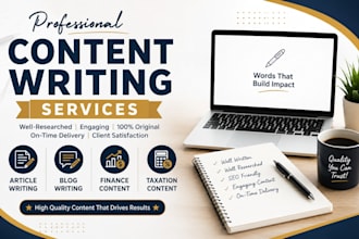 write professional articles and blogs posts