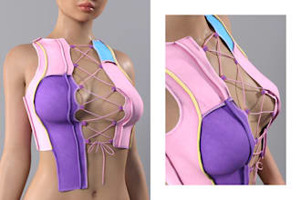 create realistic 3d clothing for second life, sims4, second life mesh, texture