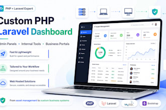 build a custom PHP laravel admin dashboard for your business