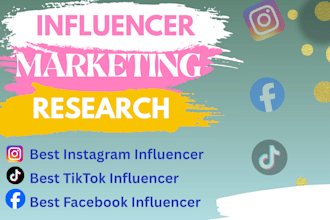 research instagram, tiktok, and facebook influencer for influencer marketing
