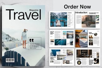 design catalog for travel, hospitality and lifestyle brochure, summer campaigns