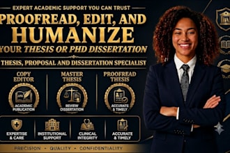 edit, review and proofread your master thesis or dissertation