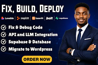 do replit, replit ai expert lovable ai web app debug vibe code saas mvp vercel