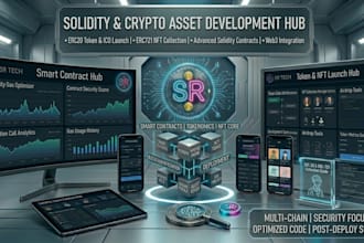 develop erc20, erc721 nft and solidity smart contracts