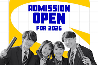 create your school admission poster