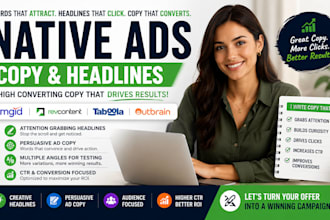 write high converting native ads copy and headlines for mgid revcontent