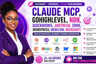 claude mcp gohighlevel n8n quickbooks jobtread zoho wordpress webflow microsoft