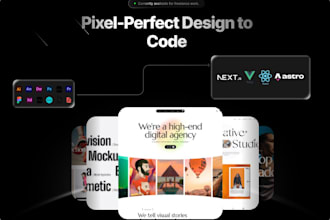 convert anything design to react, vue, astro,next js