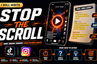 write engaging tiktok and instagram ad scripts that stop the scroll