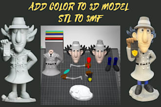 add color to 3d model split stl to 3mf edit convert 2d to 3d