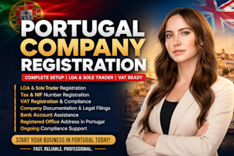 handle portugal company registration, lda and vat setup fast