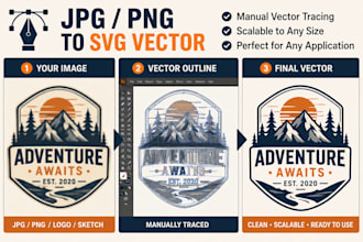 convert jpg or png files to clean svg vector format