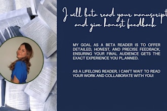 beta read your book and give honest feedback